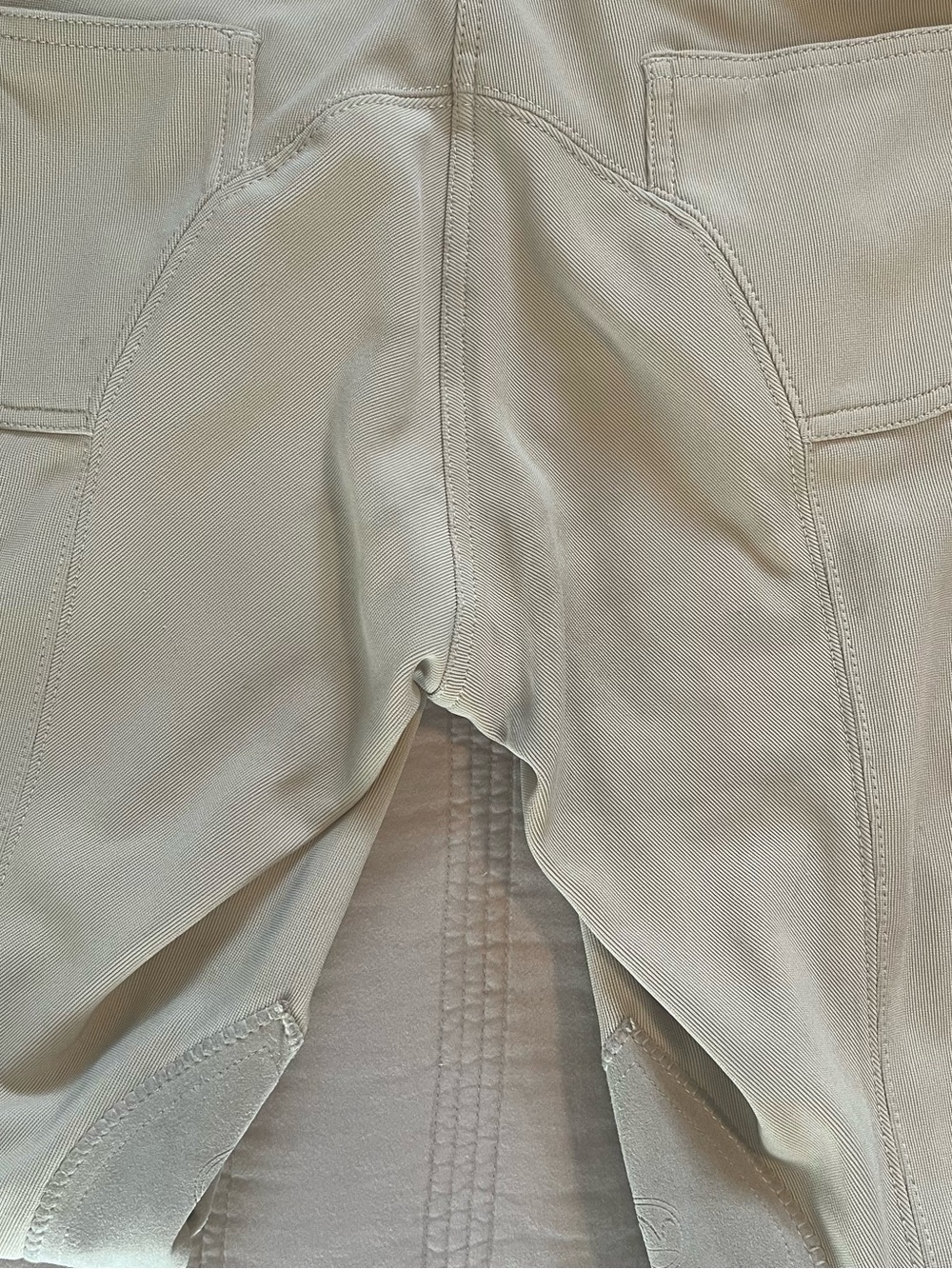 Ovation Equestrian Cream Women's Riding Tights Breeches Floral Ankle Panels - Picture 11 of 11